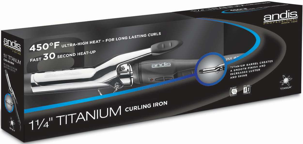 ANDIS TITANIUM C/IRON 1 1/4 IN
