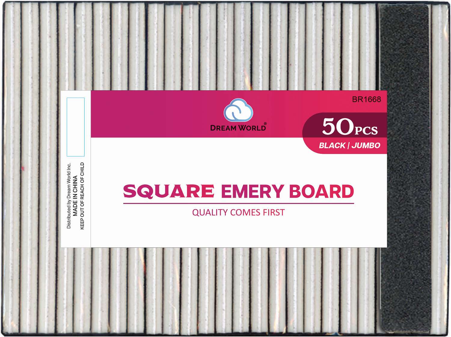 DREAM NAIL EMERY BOARD BK SQR JMB