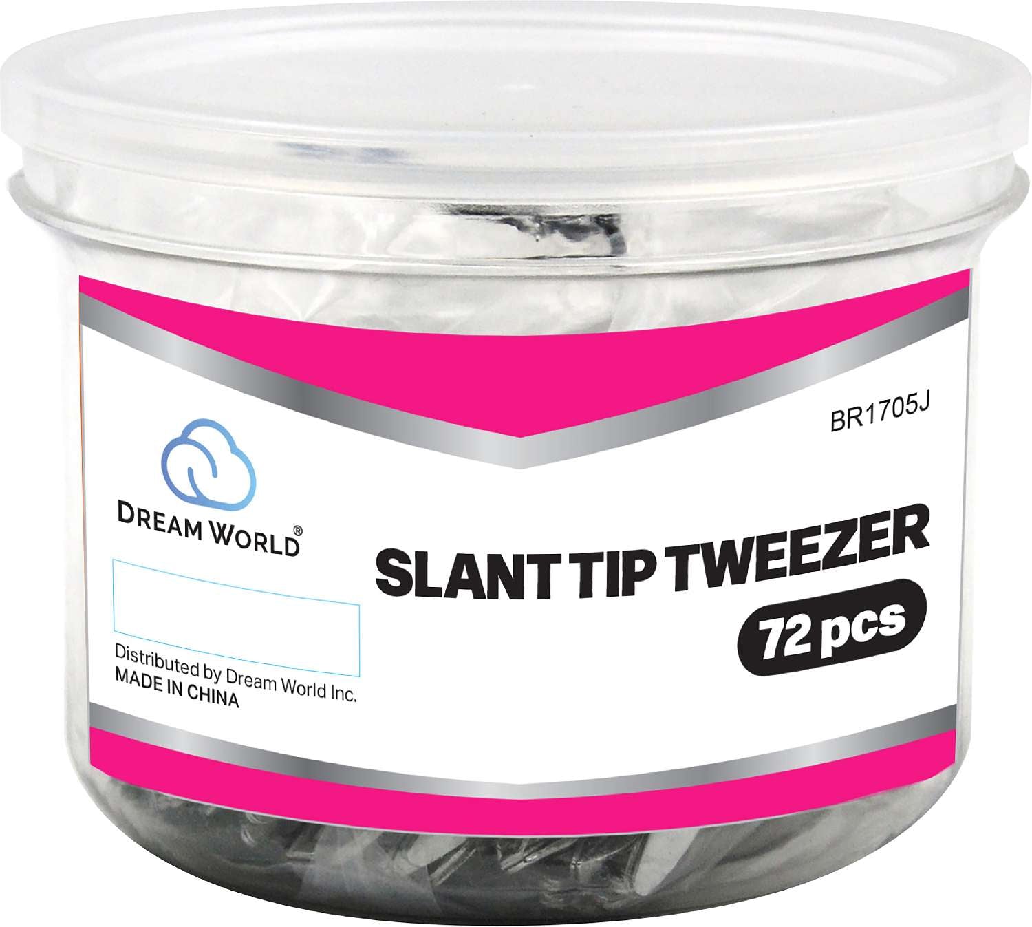 DREAM TWEEZER - SLANT TIP 72PC/JR SILVER