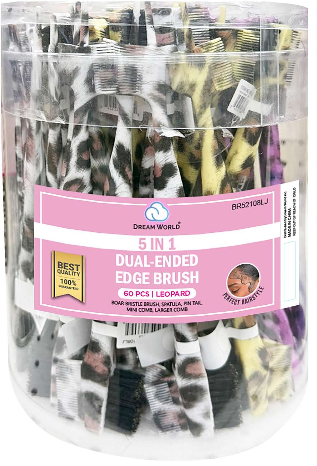DREAM BRUSH EDGE 5 IN 1 60/JR LEOPARD ASST
