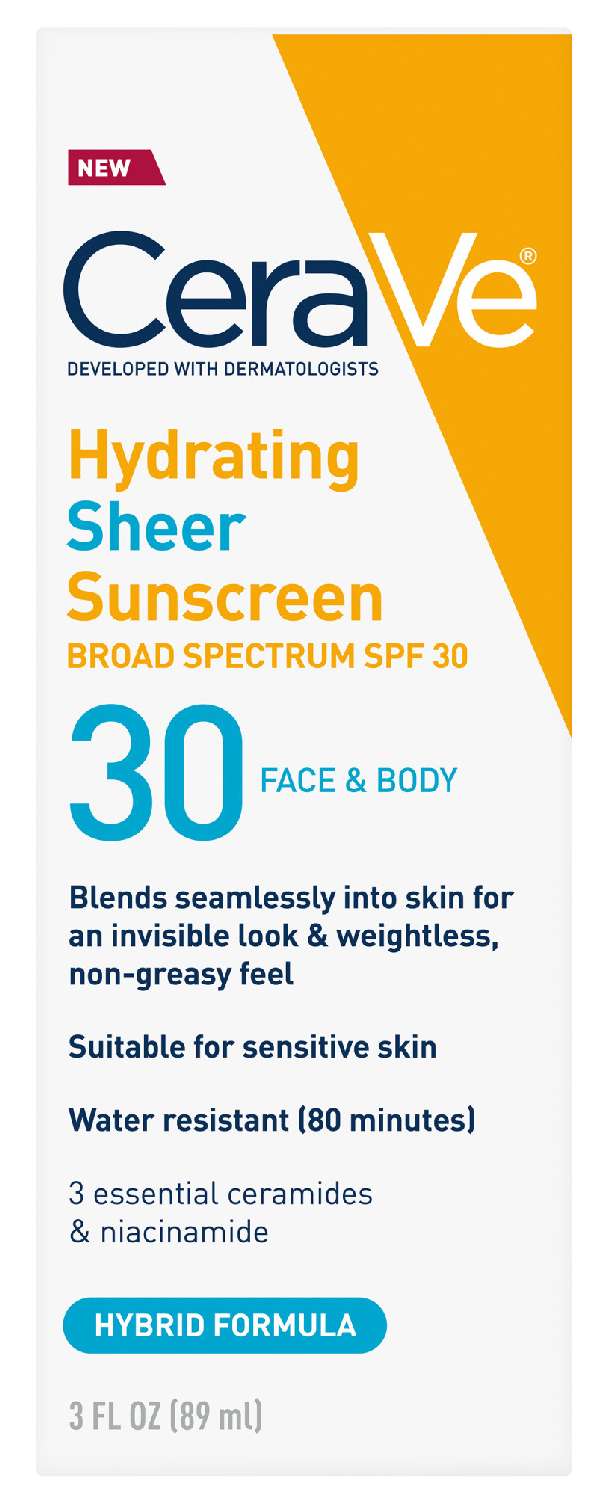 CERAVE SUNSCREEN SPF 30 FACE/BODY SHEER