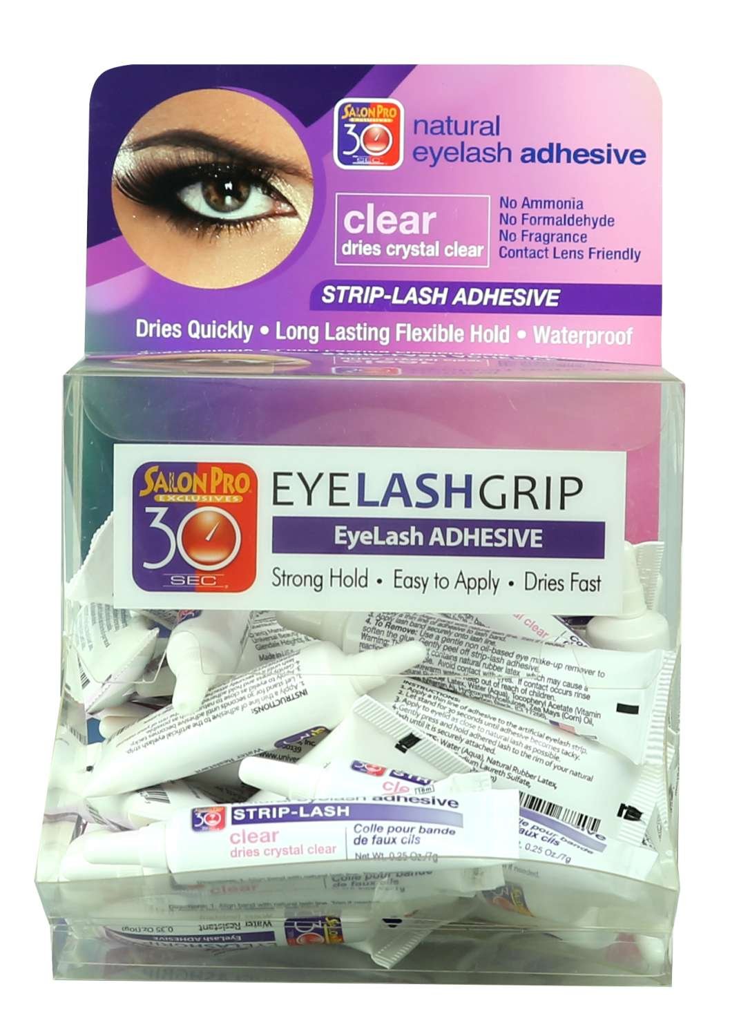 SALON PRO 30 SEC EYELASH GLUE CLEA 0.25O