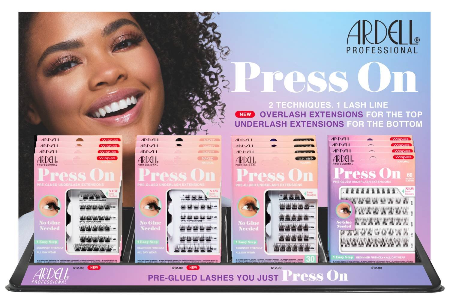ARDELL PRESS ON 30CT/60CT 16PCS DISPLAY