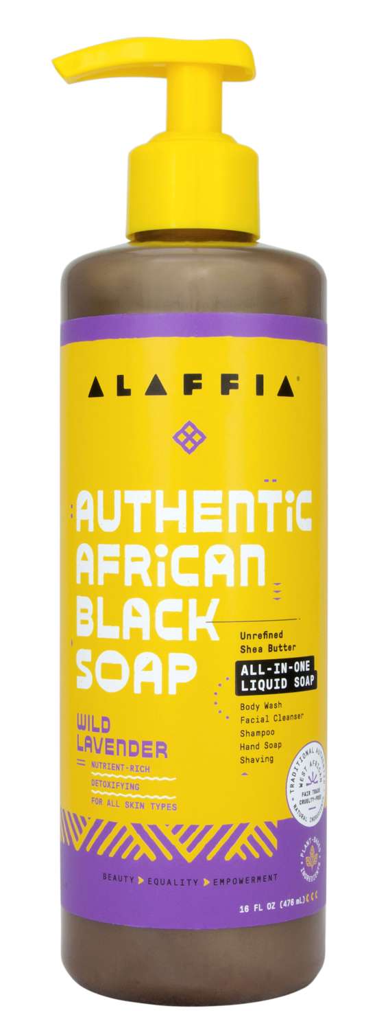 ALAFFIA AFRICAN BLACK SOAP WILD LAVENDER