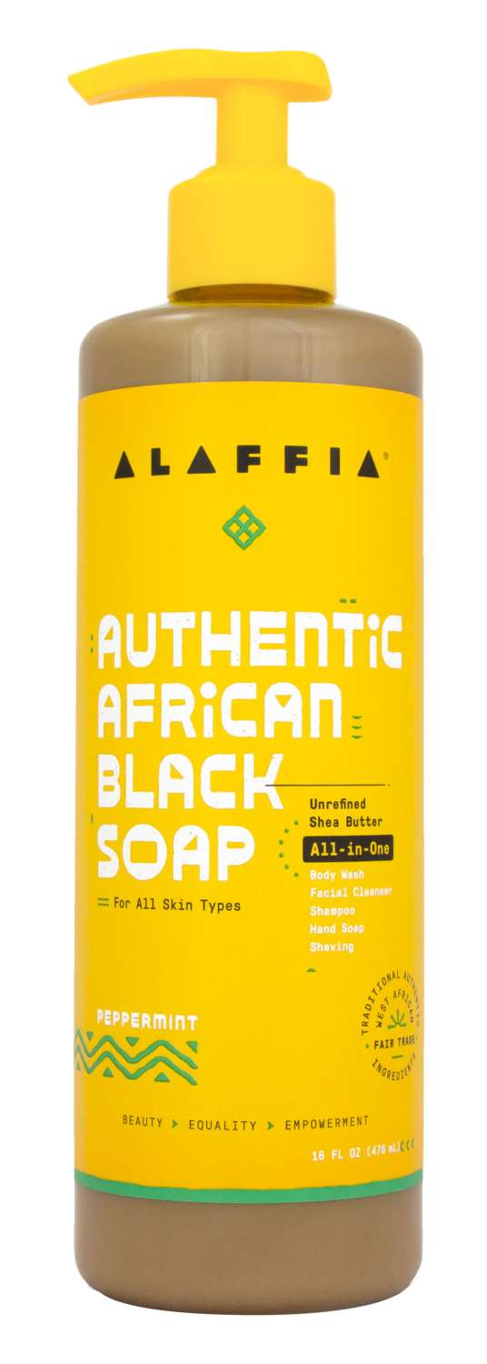 ALAFFIA AFRICAN BLACK SOAP PEPPERMINT