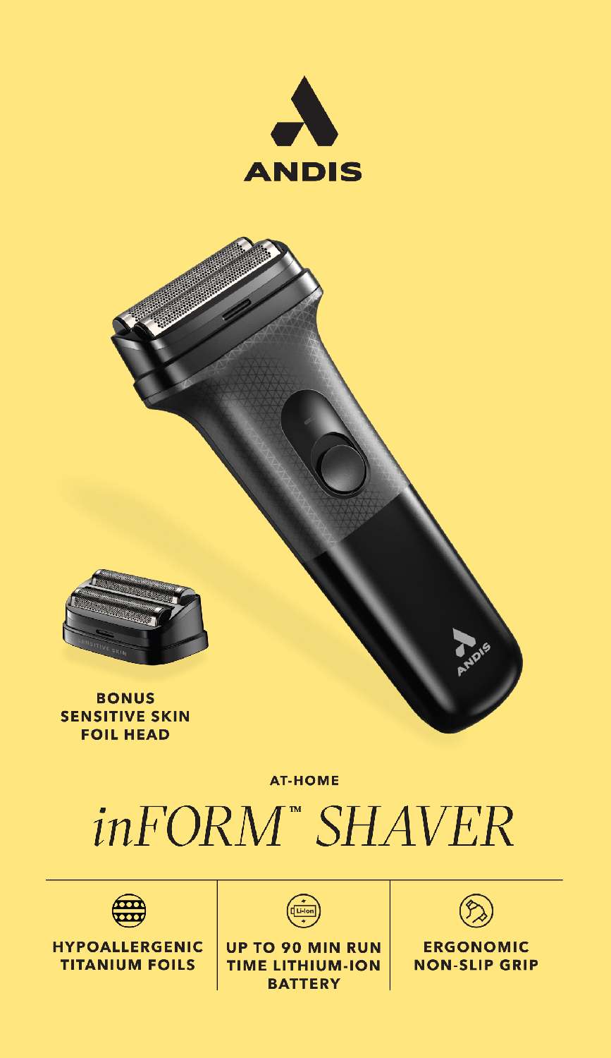 ANDIS AT-HOME SHAVER INFORM