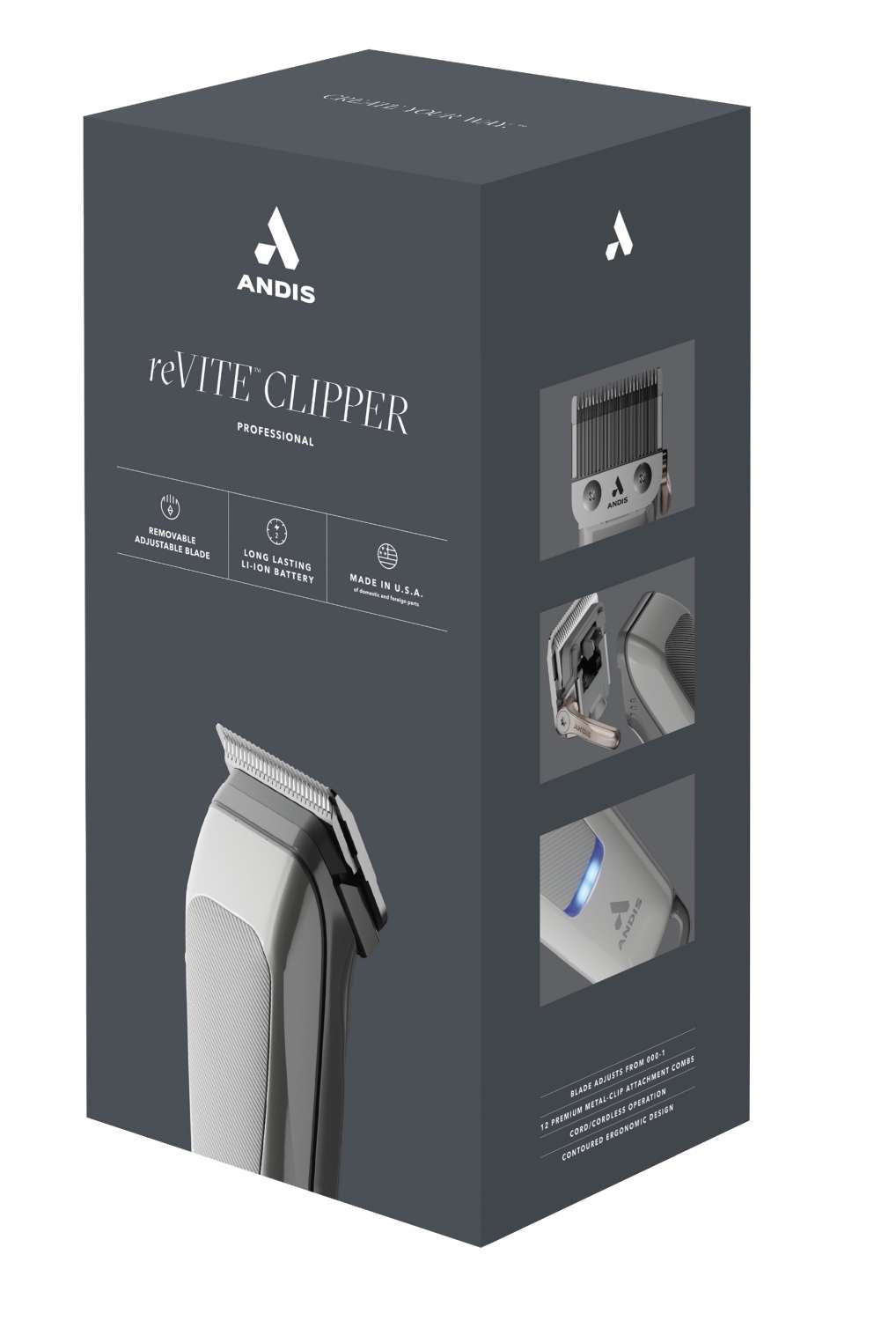 ANDIS CLIPPER REVITE GREY