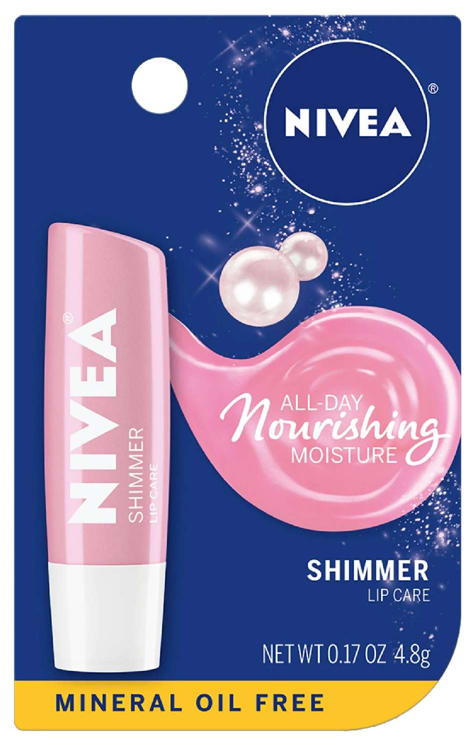 NIVEA LIP CARE SHIMMER 0.17OZ BLISTER