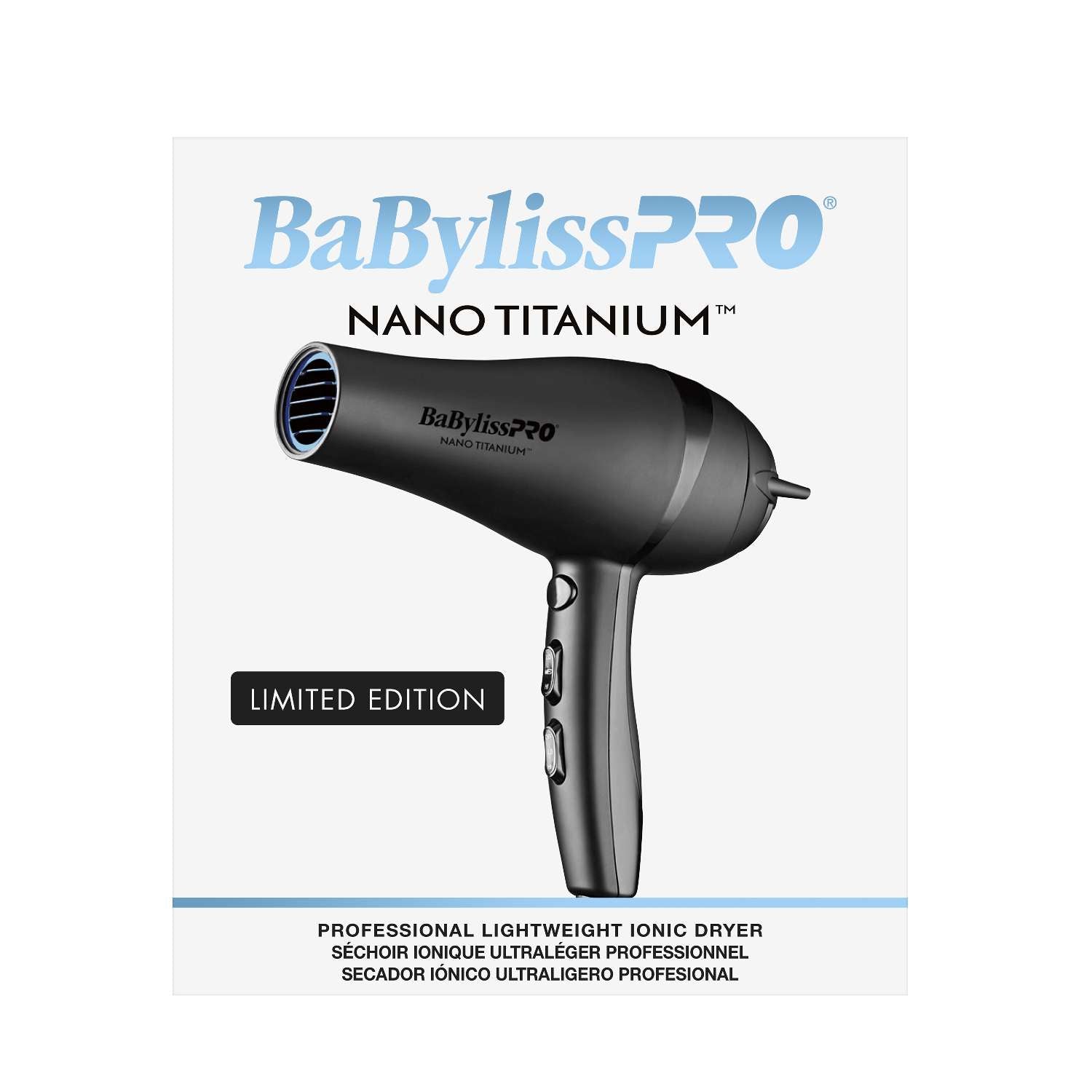 BABYLISS N/T DRYER MID-SIZE BLU/BLK L/ED