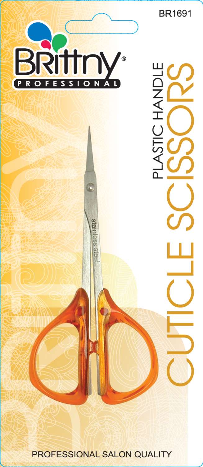 BR NAIL CUTICLE SCISSOR PLST