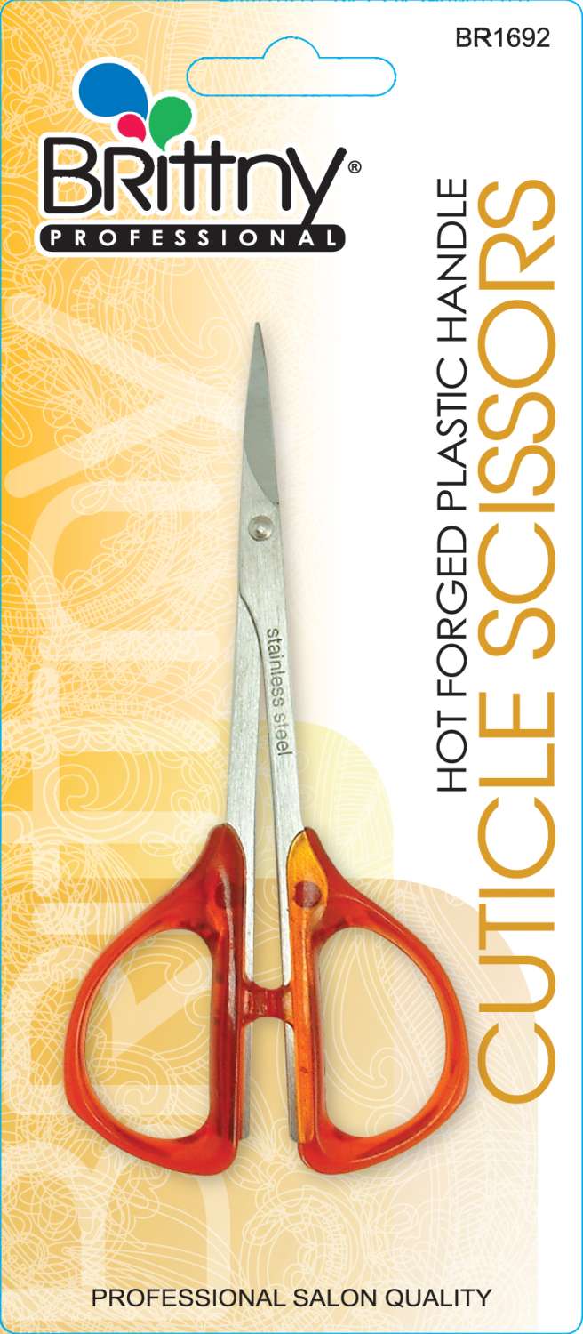 BR NAIL CUTICLE SCISSOR PLST