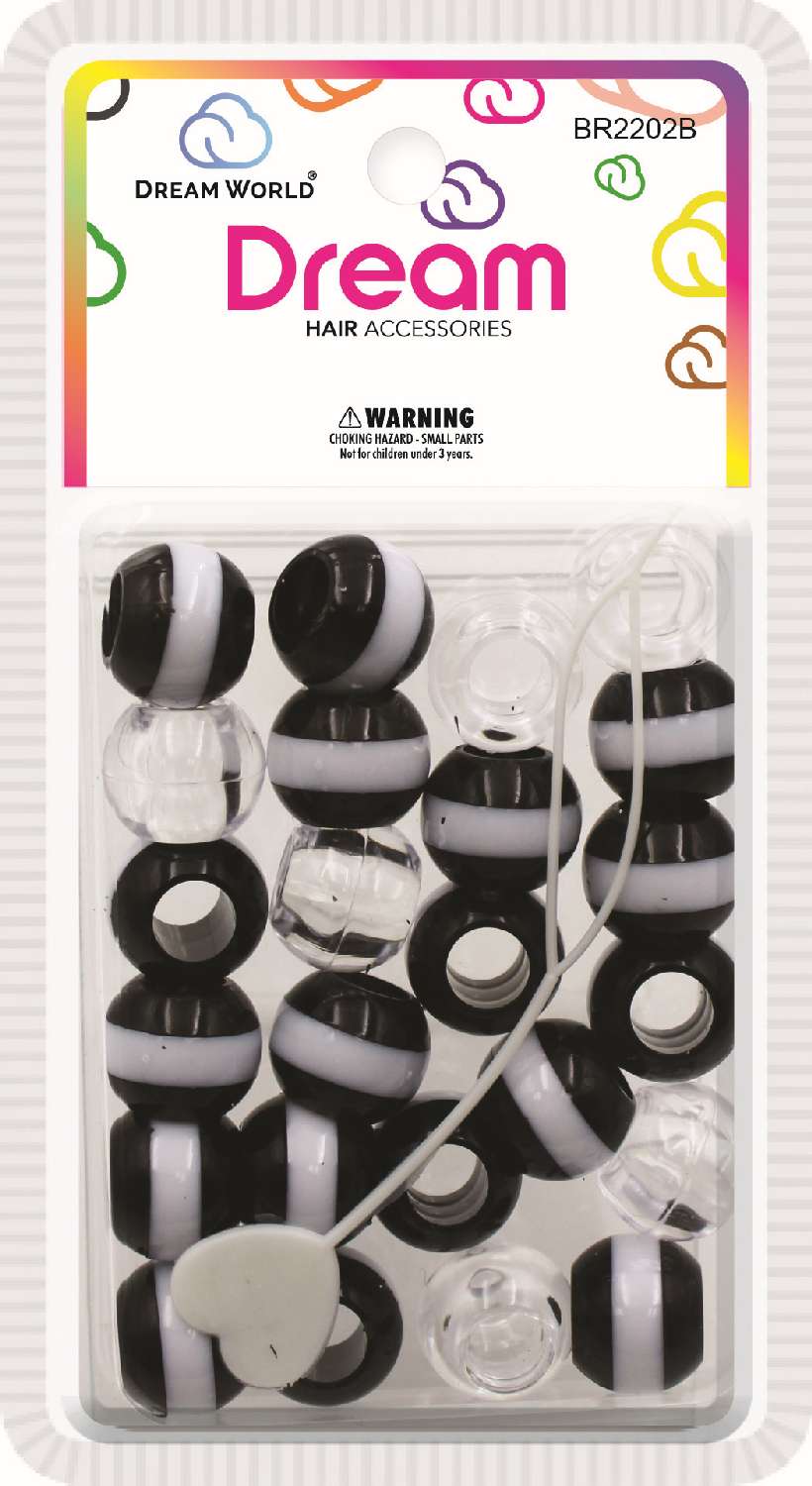 DREAM BEAD 16MM STRIPE 24PC