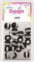 DREAM BEAD 16MM STRIPE 24PC
