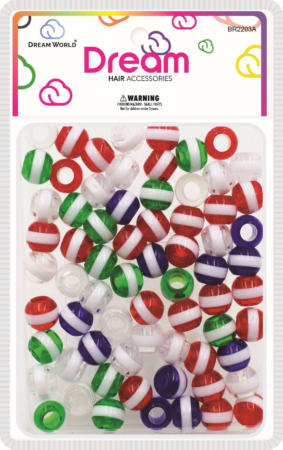 DREAM BEAD 16MM STRIPE 70PC