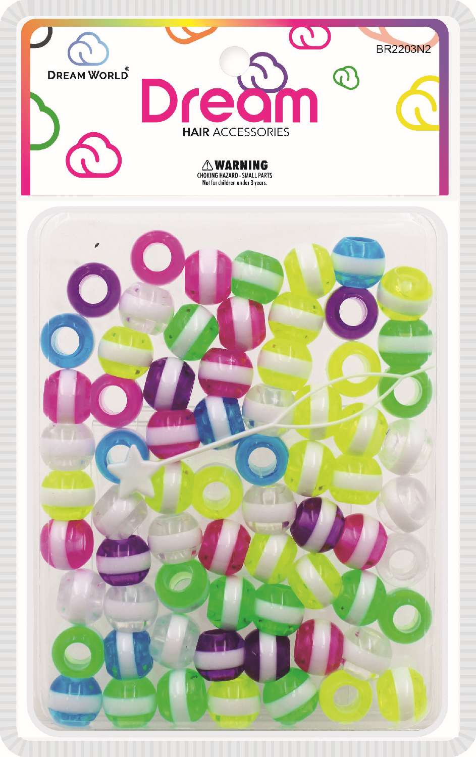 DREAM BEAD 16MM STRIPE 70PC