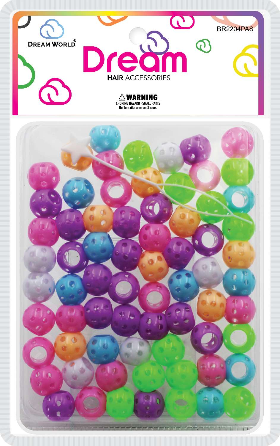 DREAM BEAD DOTS 15MM MIX PASTEL 70P