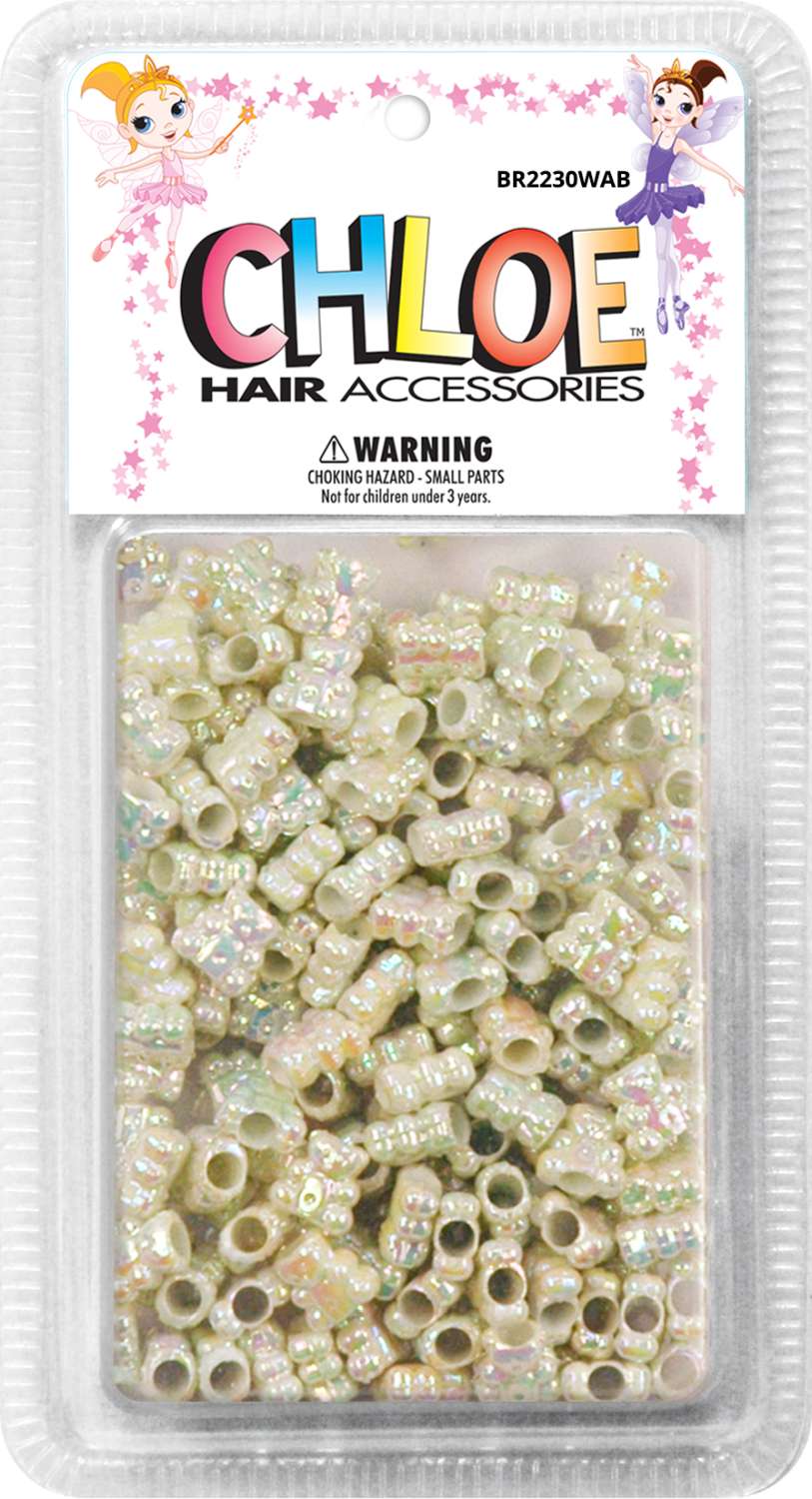 CHLOE BEAD T/BEAR WHT AB