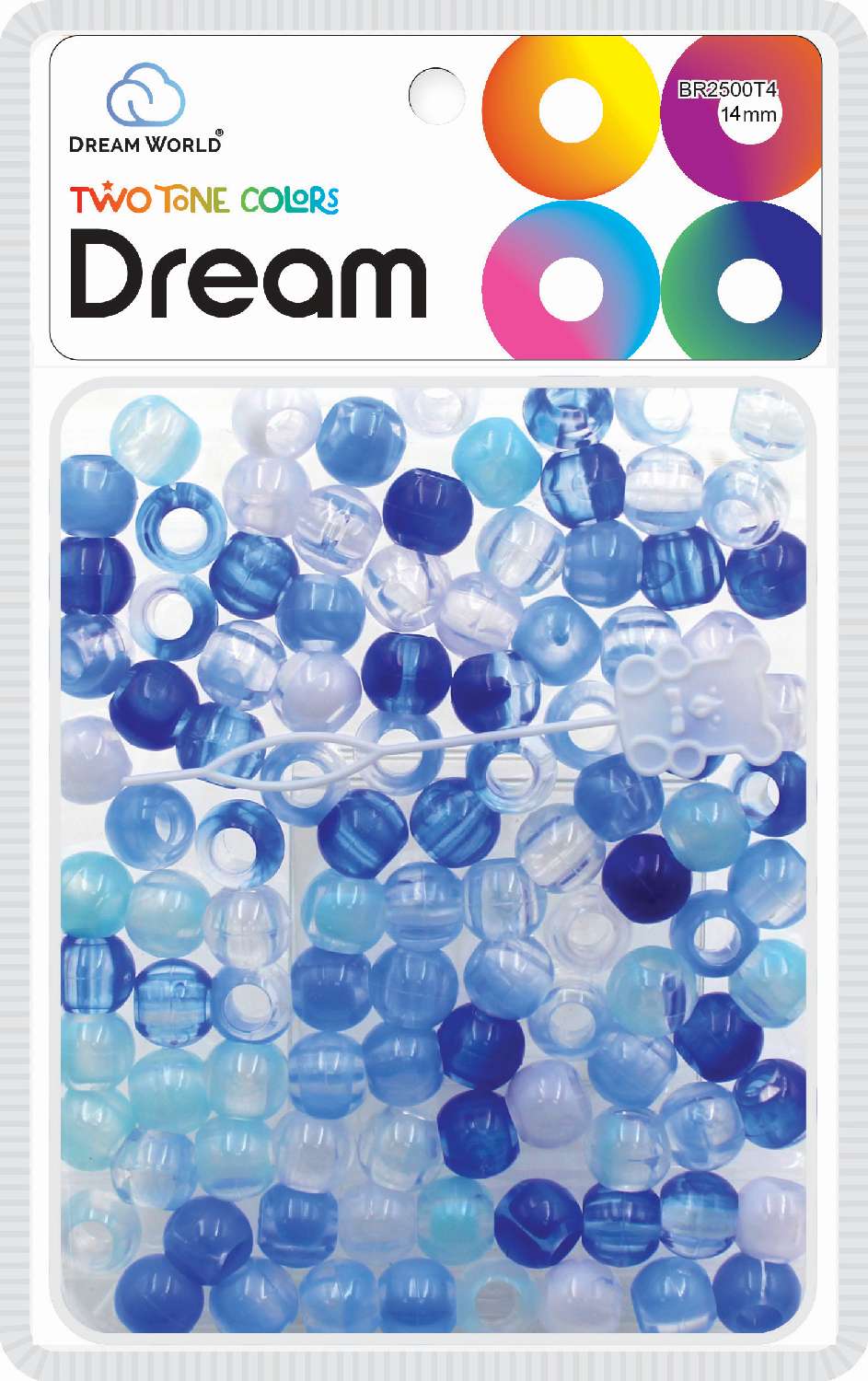 DREAM BEAD 14MM TWO TONE 48PC