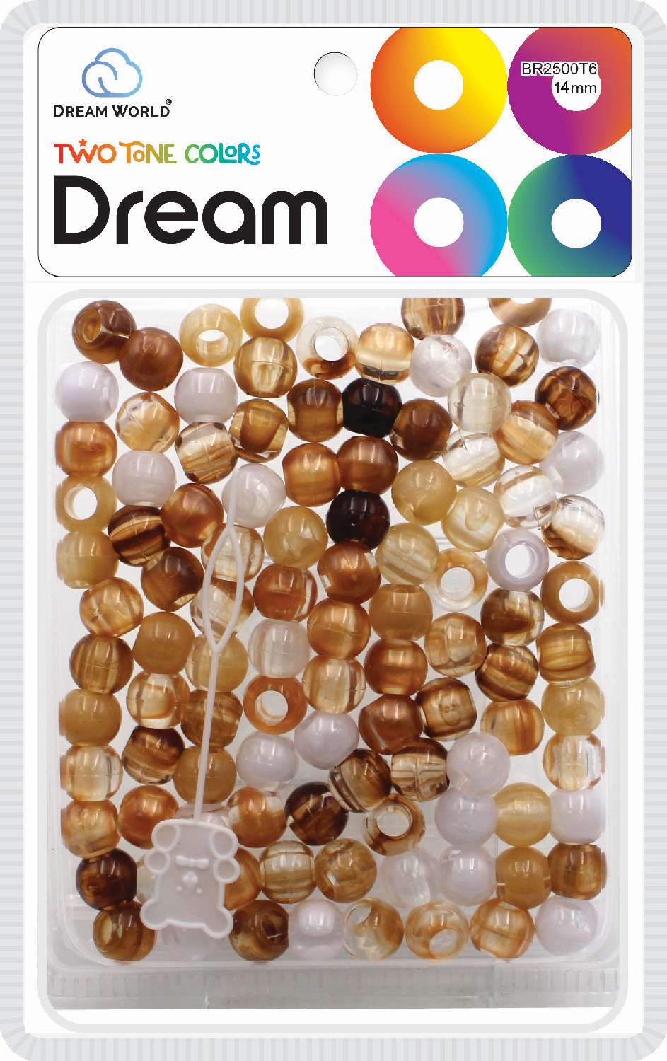 DREAM BEAD 14MM TWO TONE 48PC