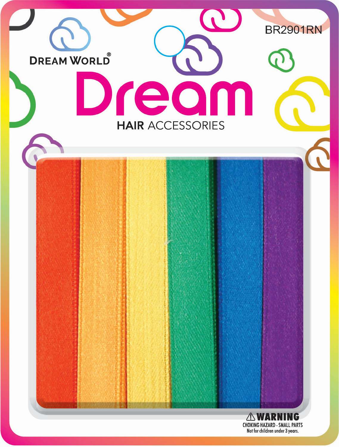 DREAM H/RIBBON RAINBOW 6PC