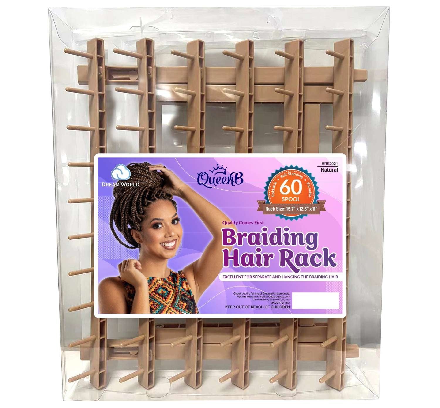 Human Hair Rack DREAM BRAIDING HAIR RACK NATURAL