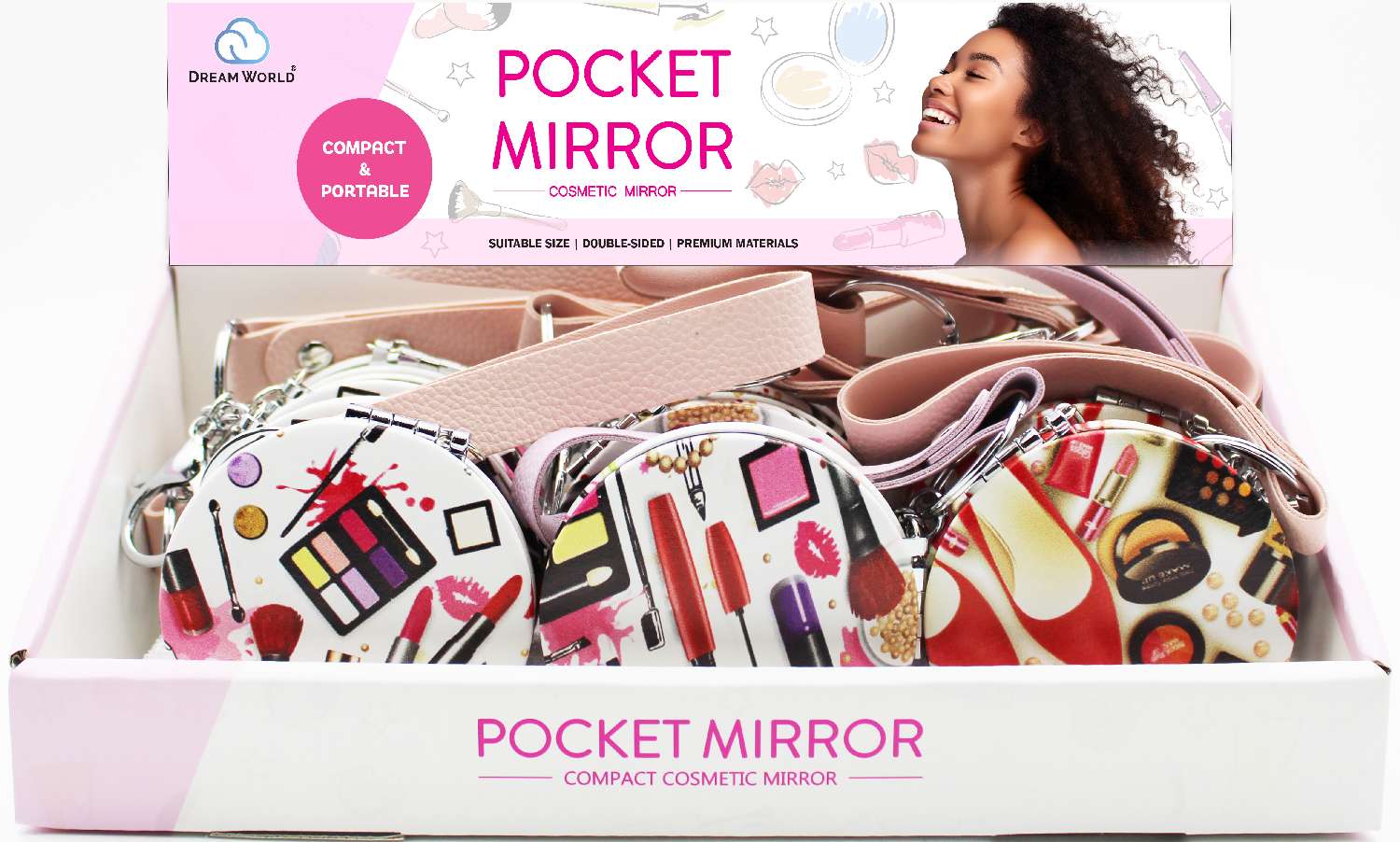 DREAM POCKET MIRROR WITH KEYCHAIN