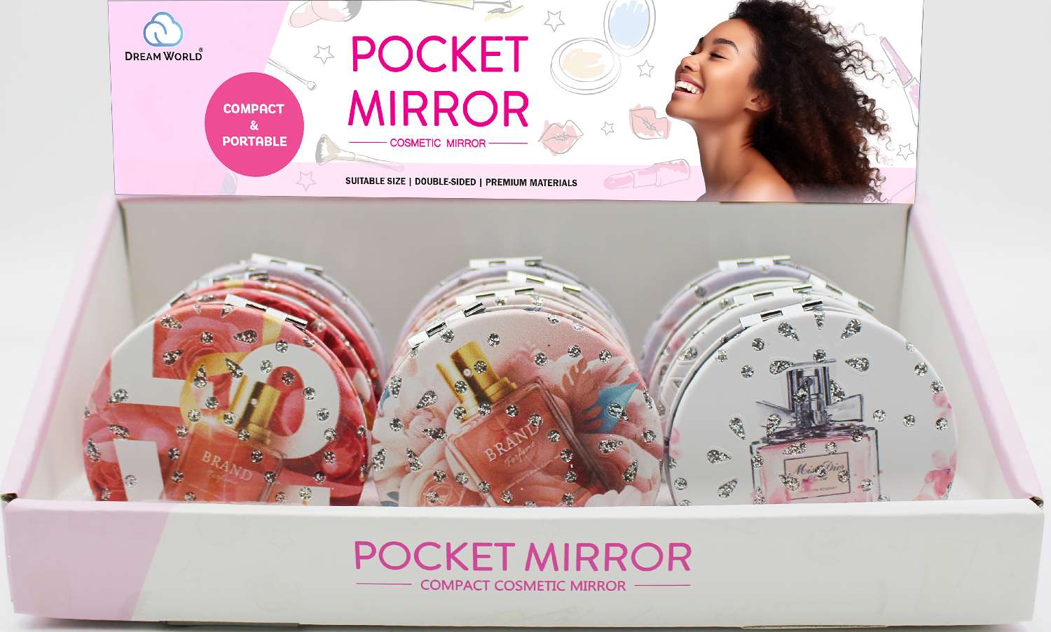 DREAM POCKET MIRROR WITH STONE