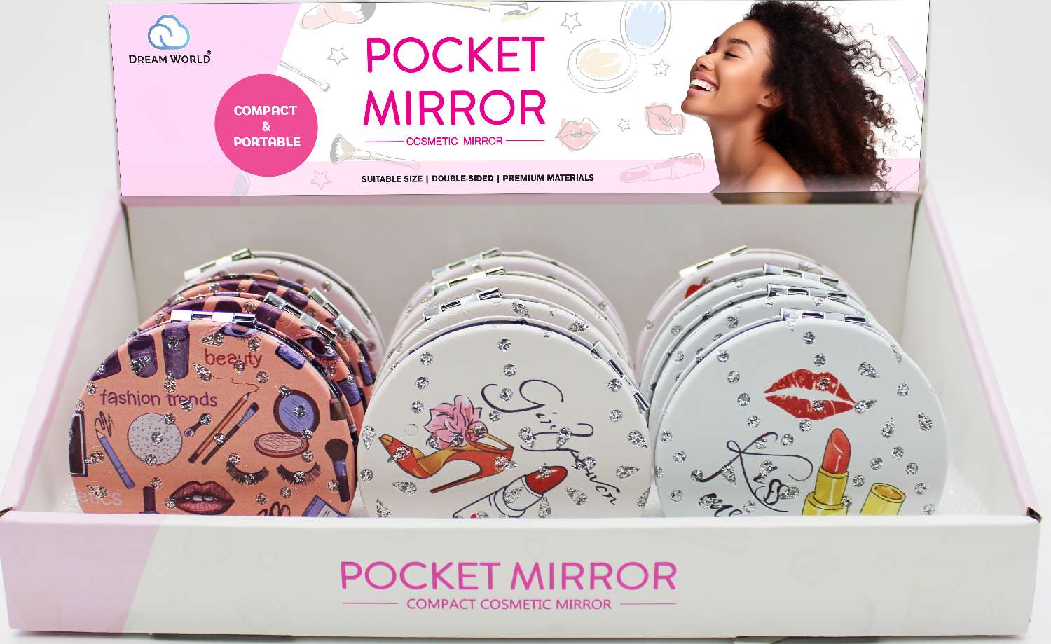 DREAM POCKET MIRROR WITH STONE