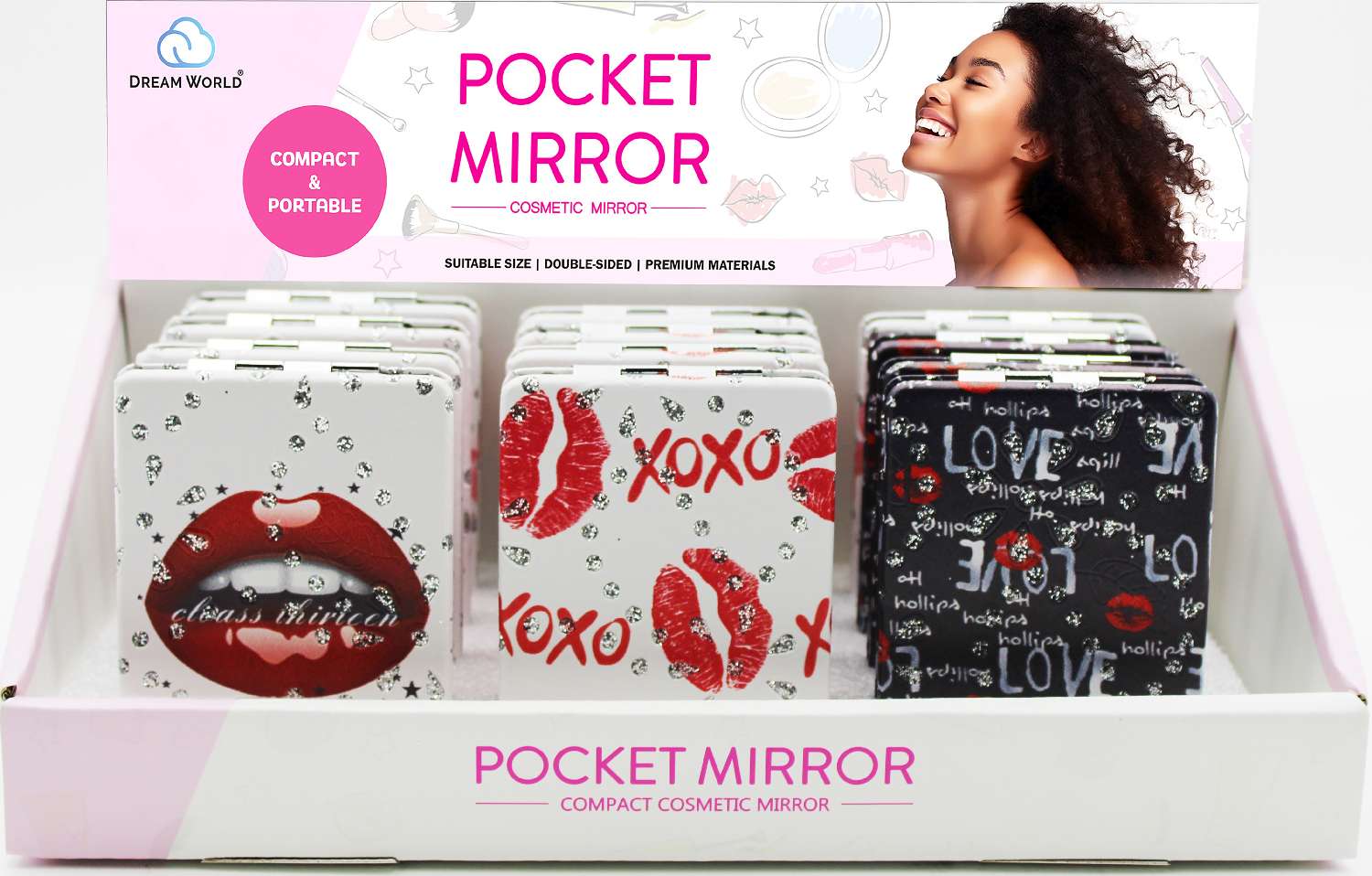 DREAM POCKET MIRROR WITH STONE