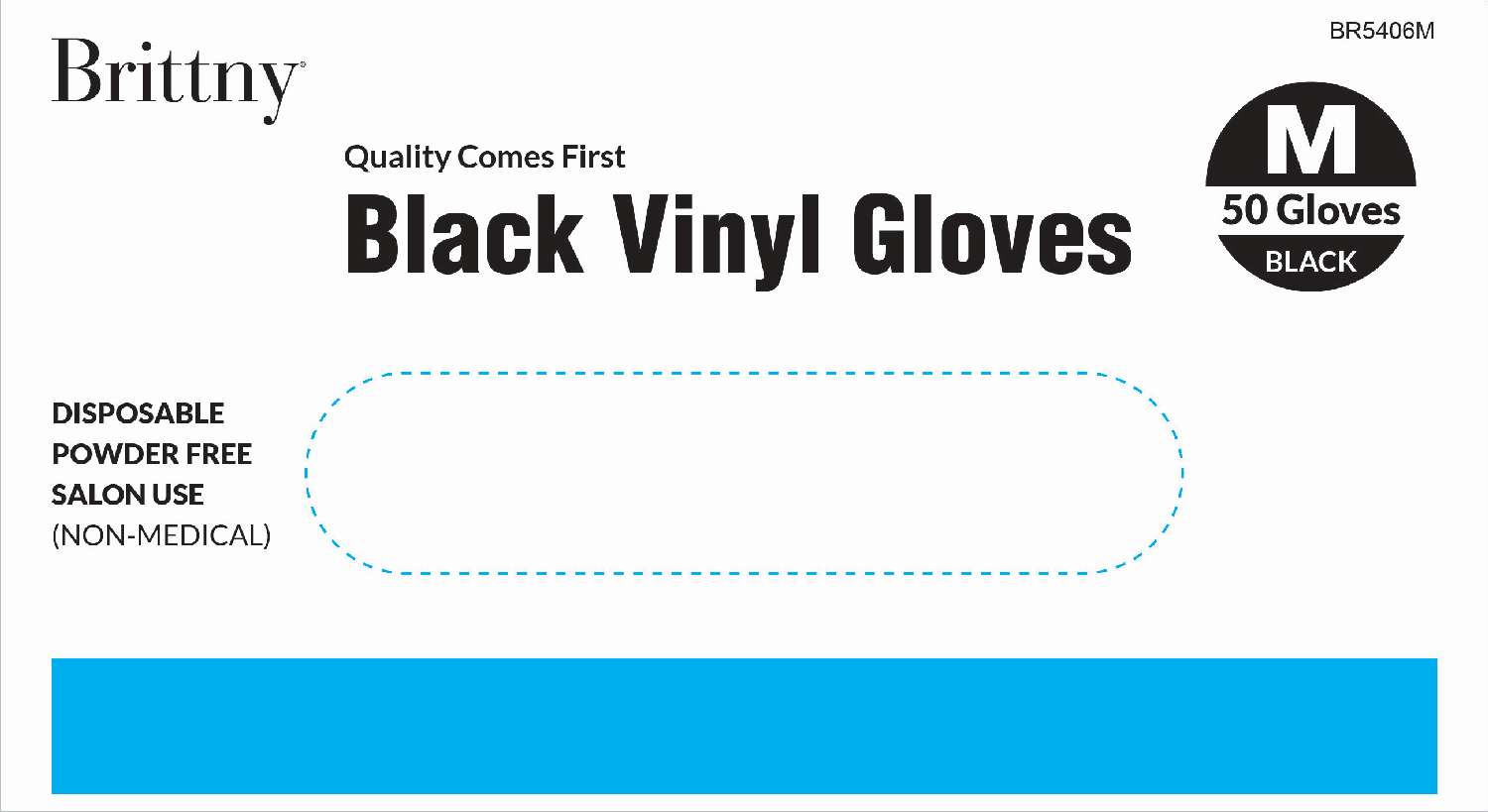 DREAM GLOVES VINYL 50PC/BX BLACK