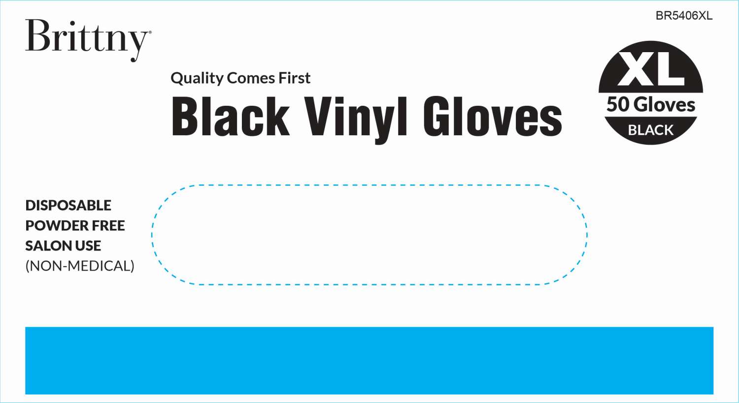 DREAM GLOVES VINYL 50PC/BX BLACK