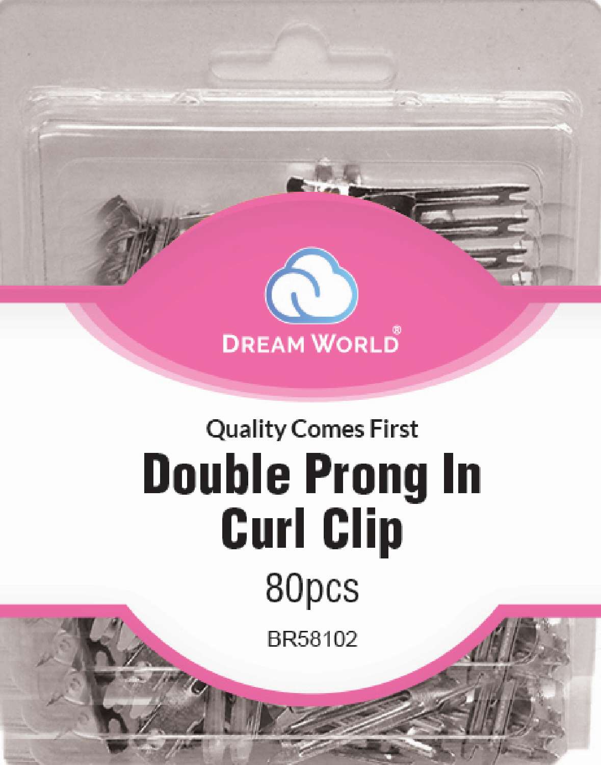 DREAM CLIP DOUBLE PRONG [BULK] 80 PCS