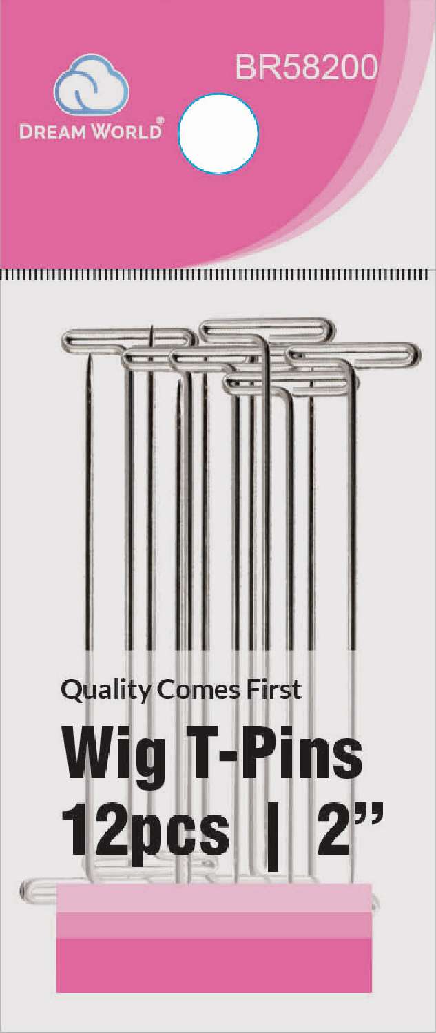 DREAM PIN WIG T-PIN 12PC/PK
