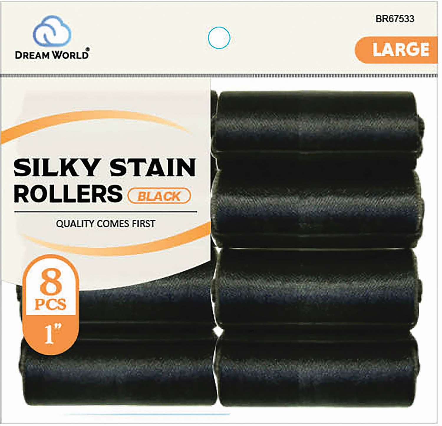 DREAM ROLLER SILKY-BK 8CT LARGE