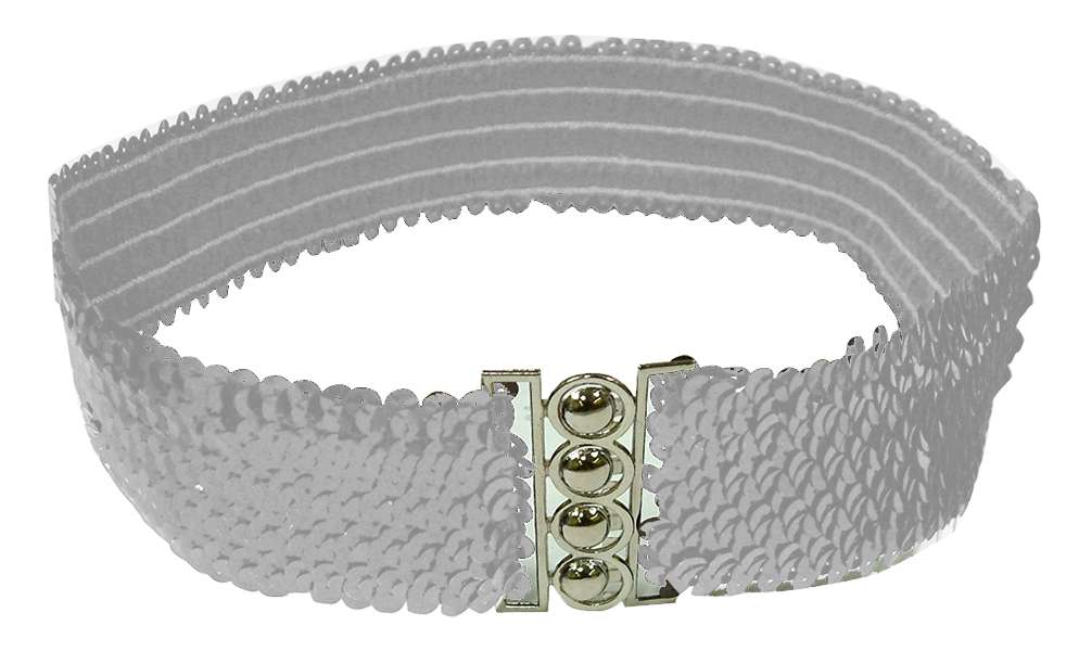 BRF BELT - SEQUIN SILVER