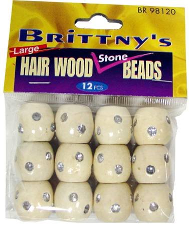 BRF W/BEAD LG/STONE WHT