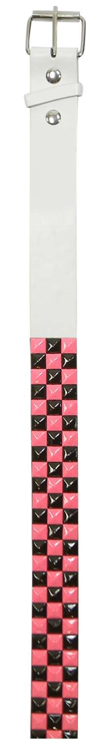 BRF BELT STUD WH/PK+BK