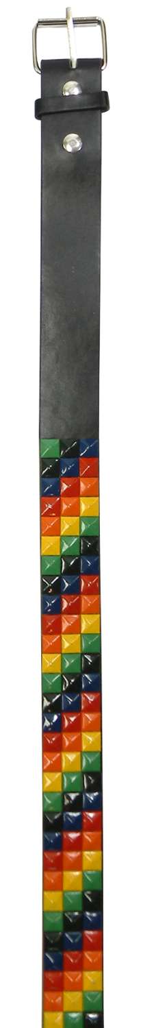 BRF BELT STUD BK/RAINBOW