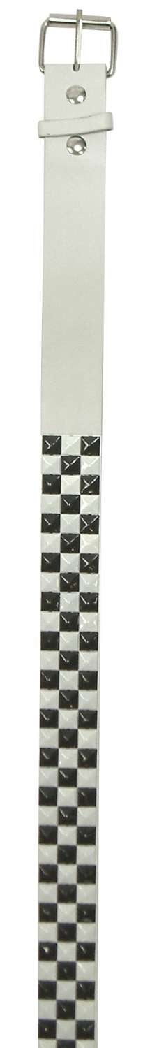 BRF BELT STUD WH/BK+WH