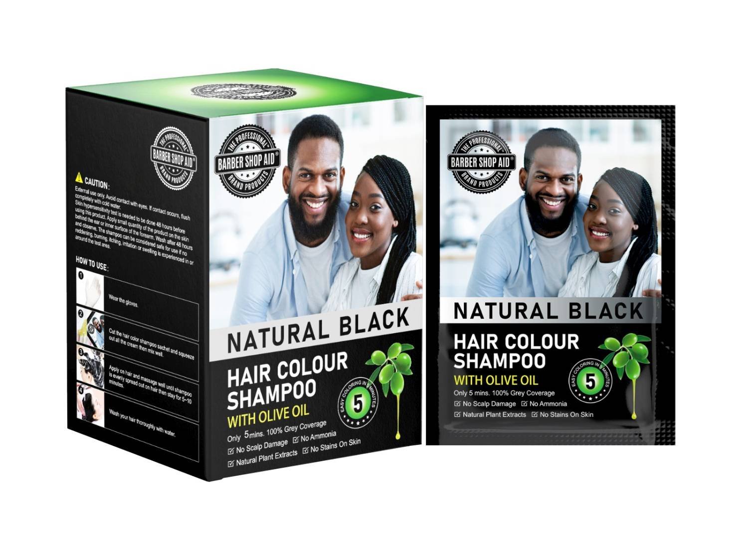 BARBER SHOP AID COLOR SHAMPOO [BLACK]