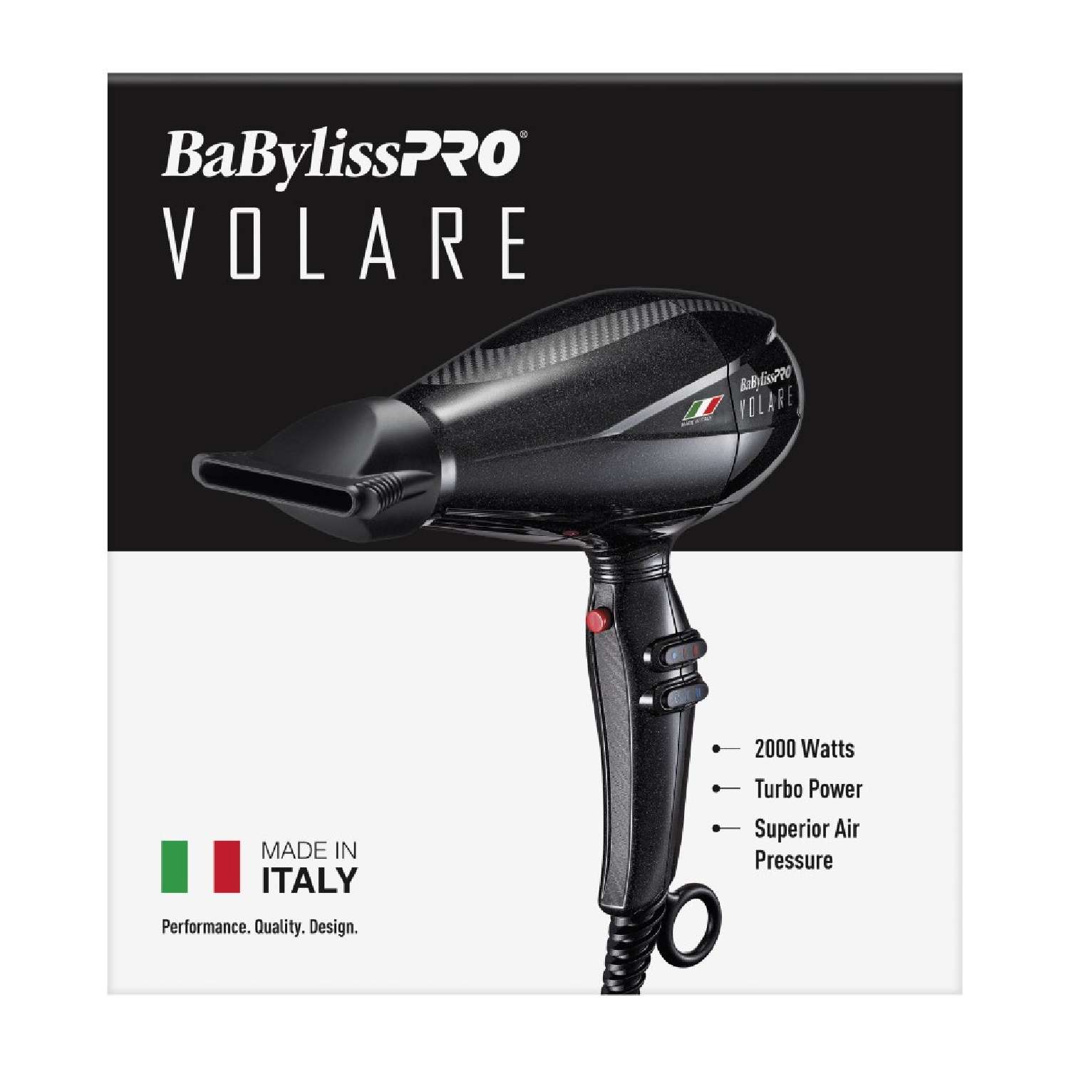 BABYLISS N/T DRYER VOLARE V1 BLACK