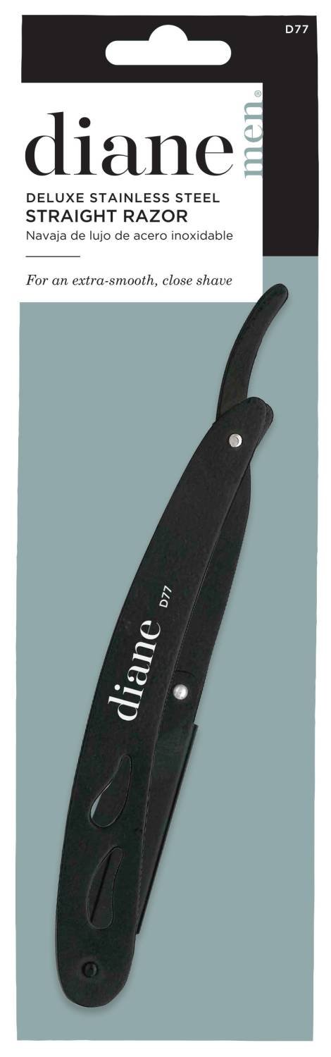 DIANE DELUXE BLACK STRAIGHT RAZOR
