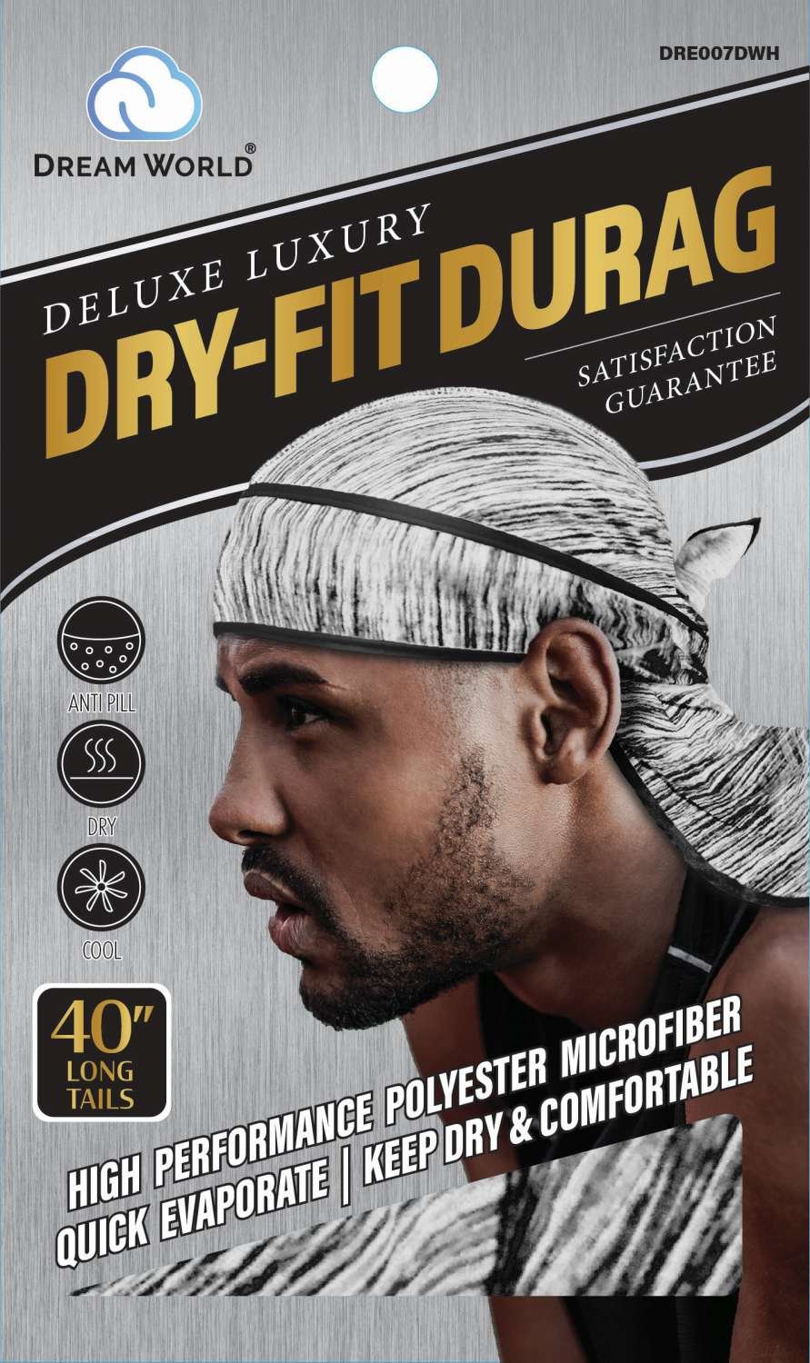 DREAM M-DURAG SMOOTH AND THICK DRI FIT D/WH