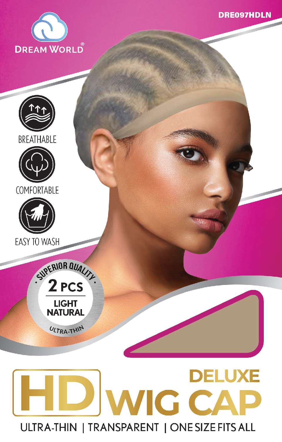 DREAM W-WIG CAP HD 2PCS