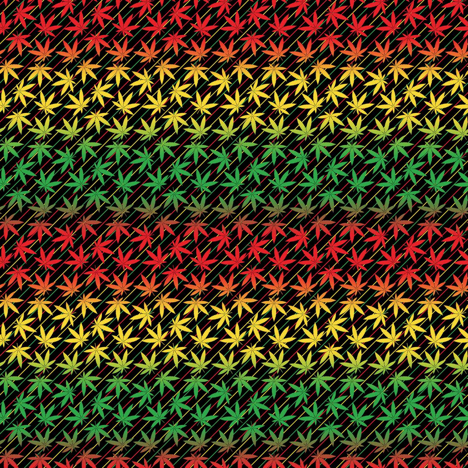 DREAM BANDANA - FOLDED REGULAR MARIHUANA MULTI COLOR