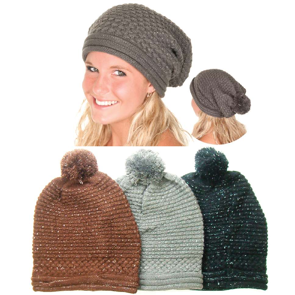 WIN BEANIE SILVER MIX W/BALL