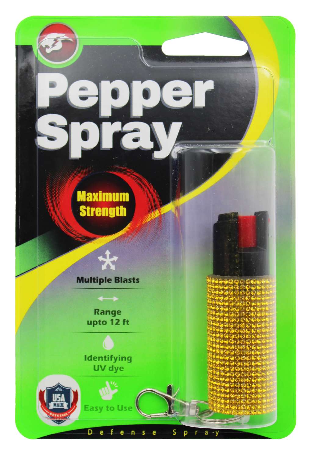 DREAM PEPPER SPRAY KEYCHAIN GOLD