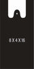 PLASTIC BAG BLACK 8X4X16-1500PC NEW