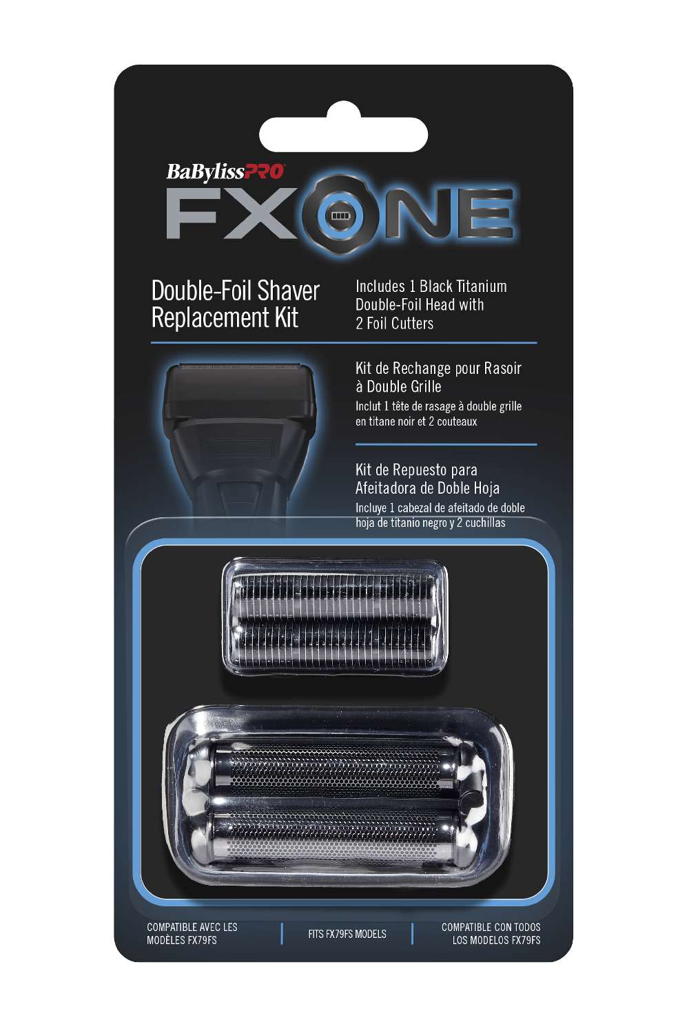 BABYLISS FXONE DOUBLE FOIL/CUTTER BLACK