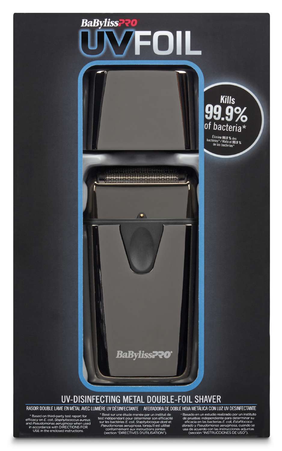 BABYLISS FX SHAVER UV MATE BLACK DOUBLE